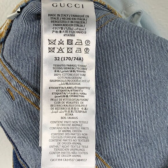 NWT Gucci High-Waisted Bootcut Jeans In Blue Size 32 - Picture 13 of 14
